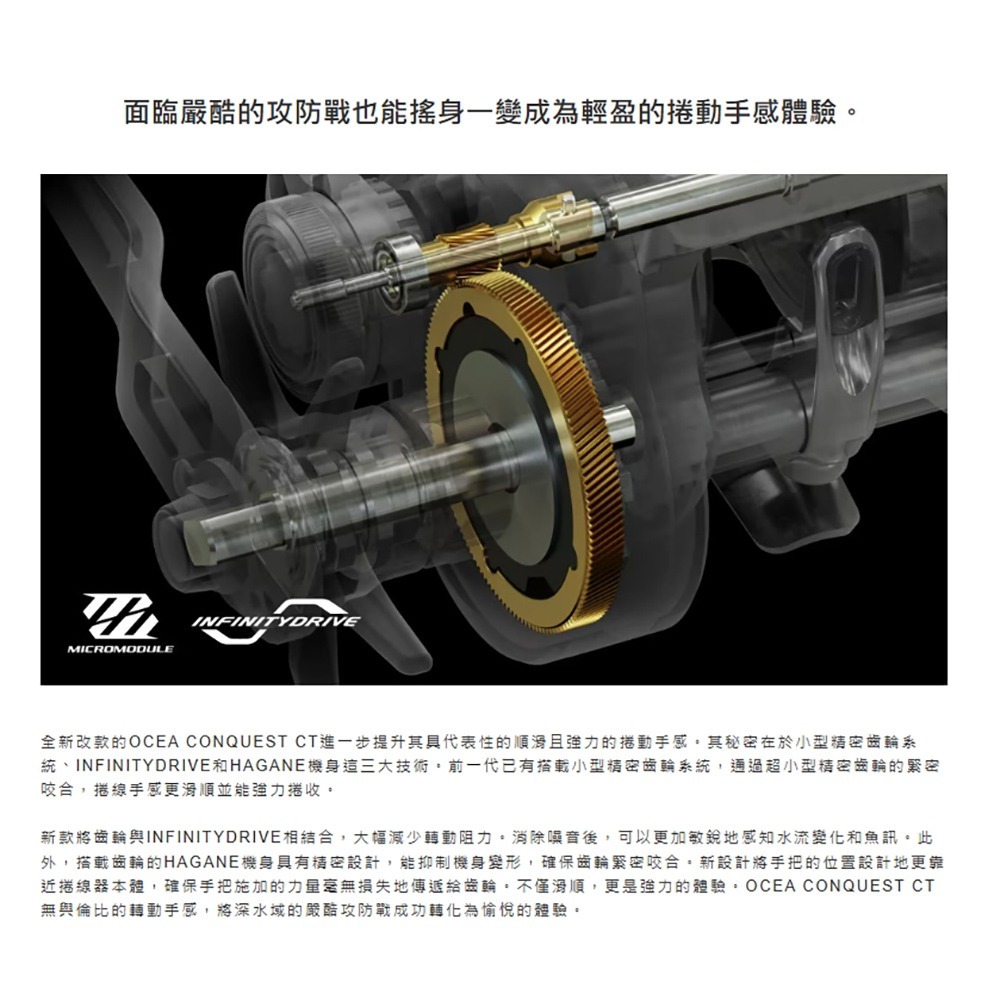 中壢鴻海釣具【SHIMANO】 OCEA CONQUEST CT 捲線器 電子數位碼表兩軸捲線器 (24年款)-細節圖5