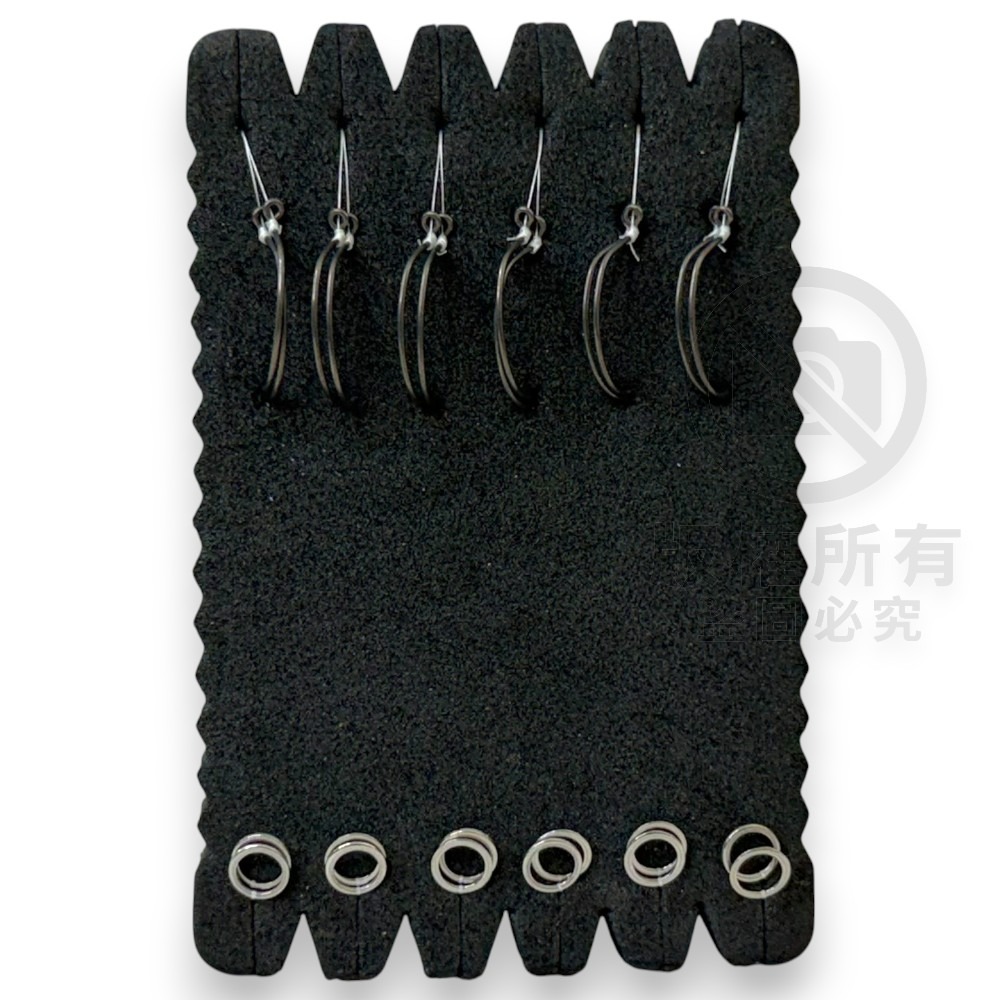 中壢紅海釣具【HARiMitsu】管付狐型蝦鉤+精靈環 #PE:0.3/鉤子9號 全長10.5cm 綁好蝦鉤 天平單鉤-細節圖3