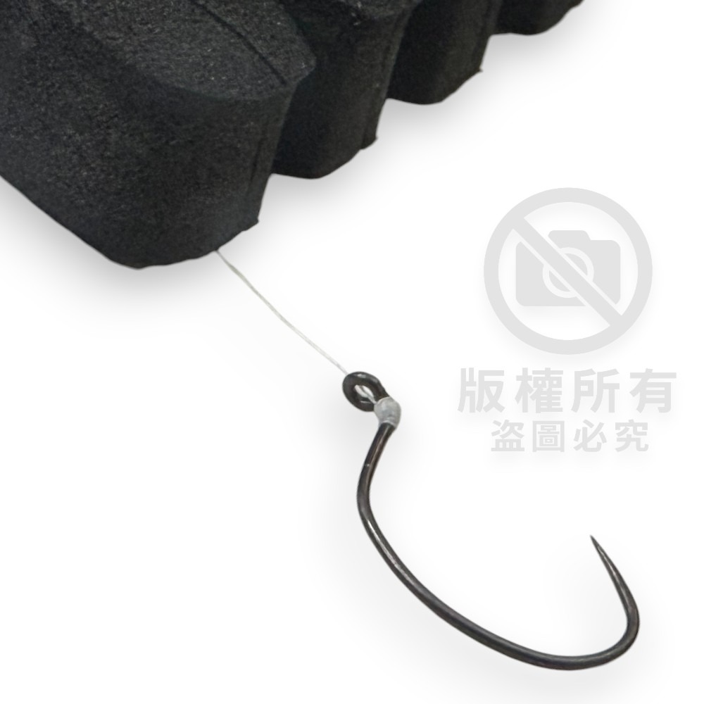 中壢紅海釣具【HARiMitsu】管付狐型蝦鉤+精靈環 #PE:0.3/鉤子9號 全長10.5cm 綁好蝦鉤 天平單鉤-細節圖5