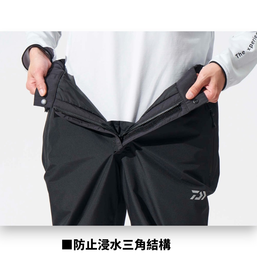 中壢鴻海釣具【DAIWA】 DW-1924 GORE-TEX 黑色保暖釣魚套裝 (24年秋冬款) 雨衣-細節圖9