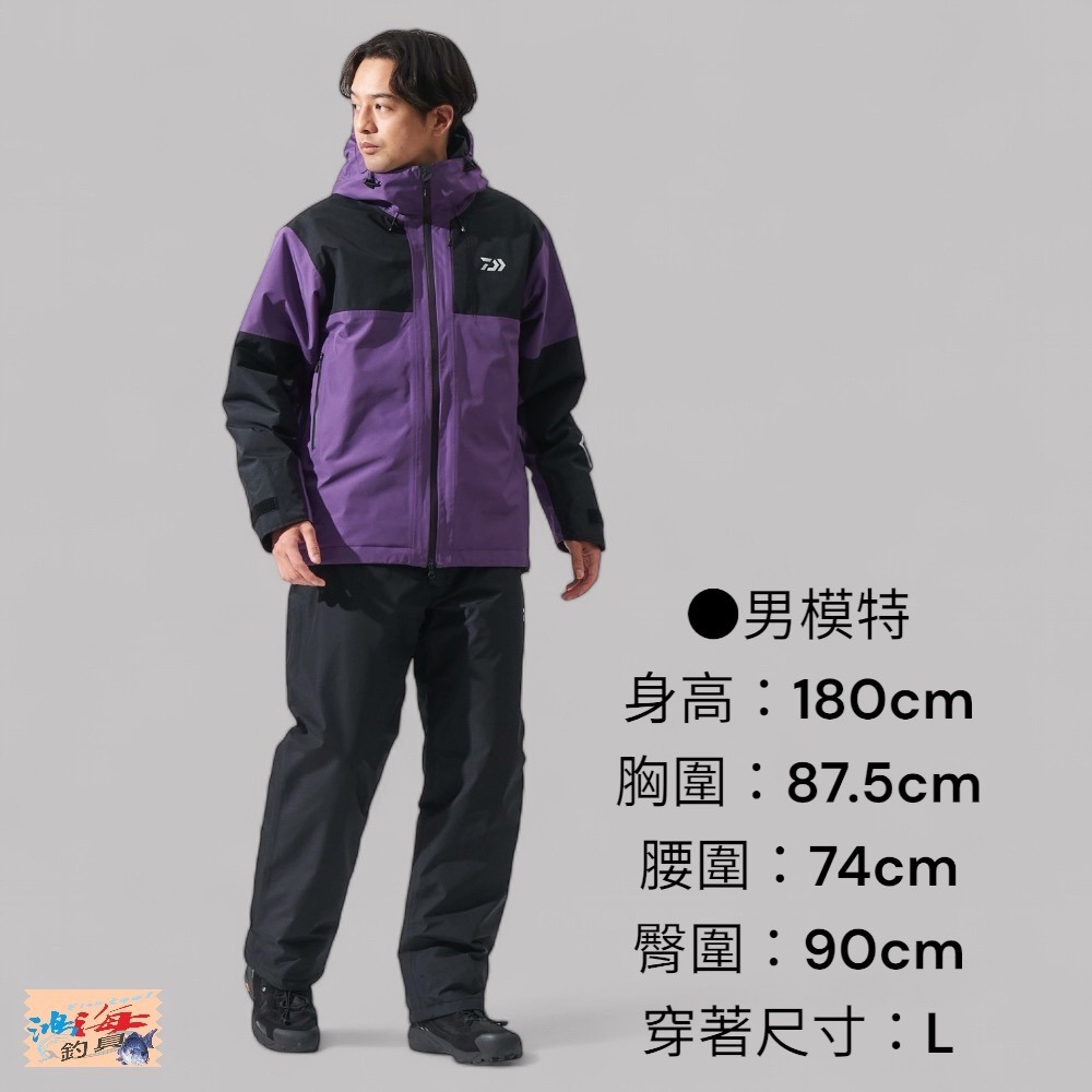 中壢鴻海釣具【DAIWA】 DW-1924 GORE-TEX 黑色保暖釣魚套裝 (24年秋冬款) 雨衣-細節圖4