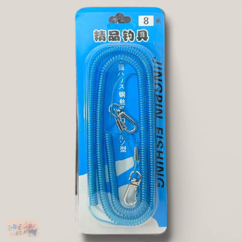 中壢鴻海釣具 釣魚鋼絲失手繩 高彈力伸縮魚竿彈簧失手繩 釣魚配件漁具用品-規格圖9