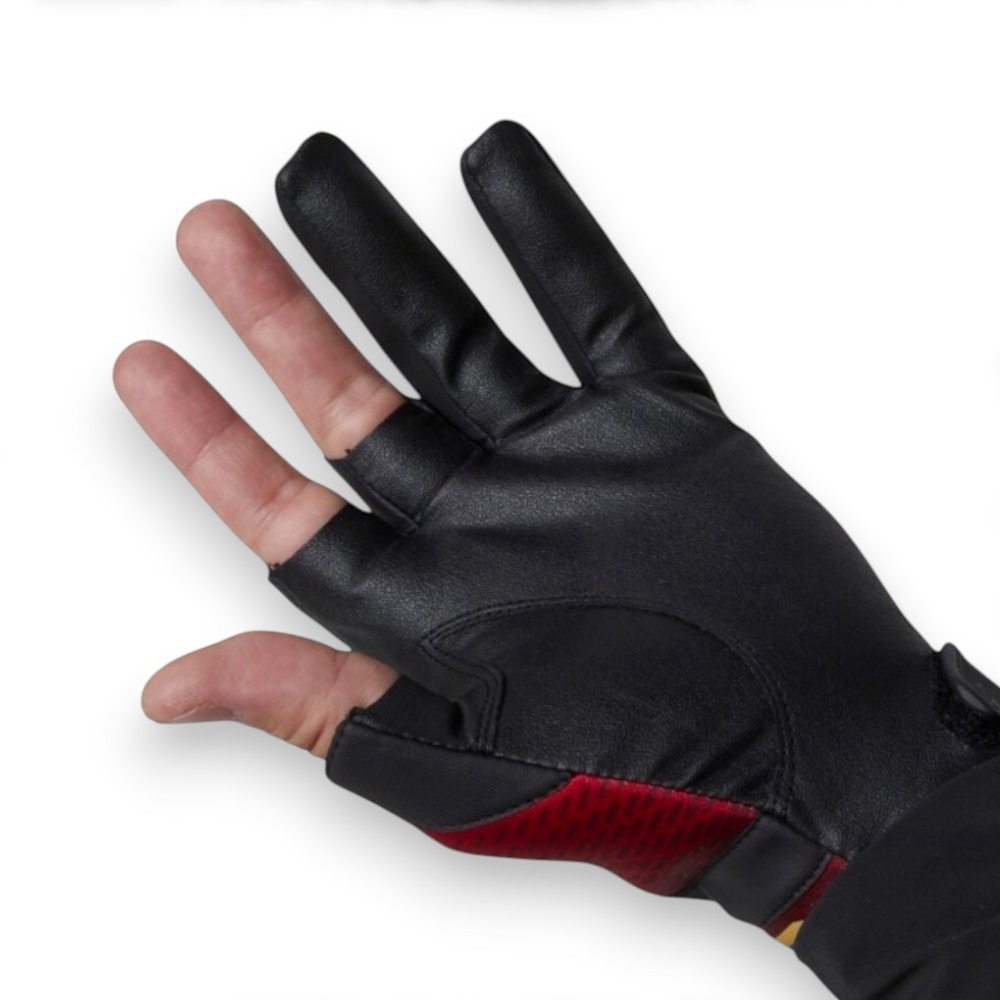 中壢鴻海釣具【SHIMANO】GL-110X LIMITED PRO FIRE BLOODL三指切釣魚手套(24秋磯款)-細節圖3