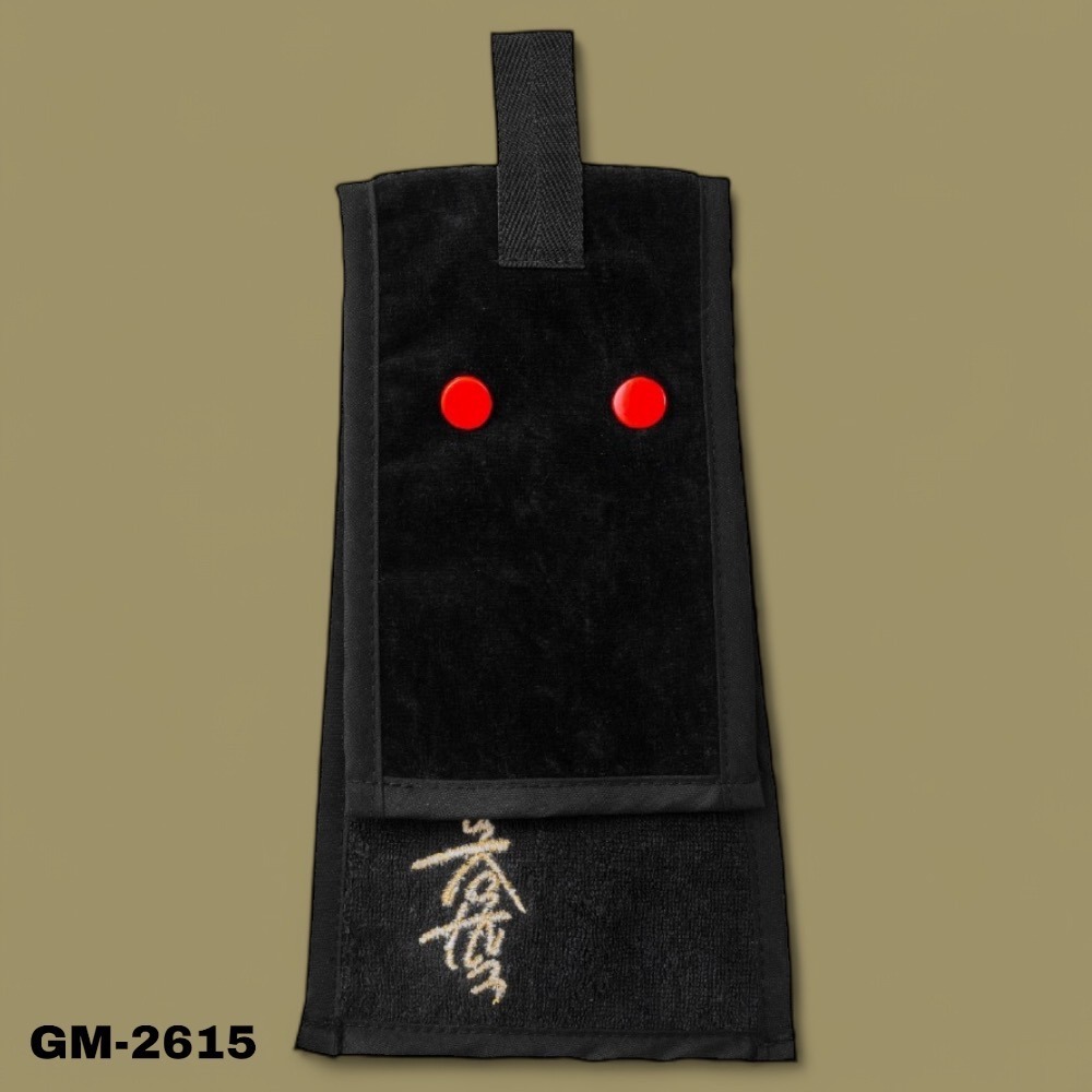 中壢鴻海釣具【gamakatsu】 GM-2615 黑色釣魚毛巾(擦手巾) (24年秋磯款)-細節圖3