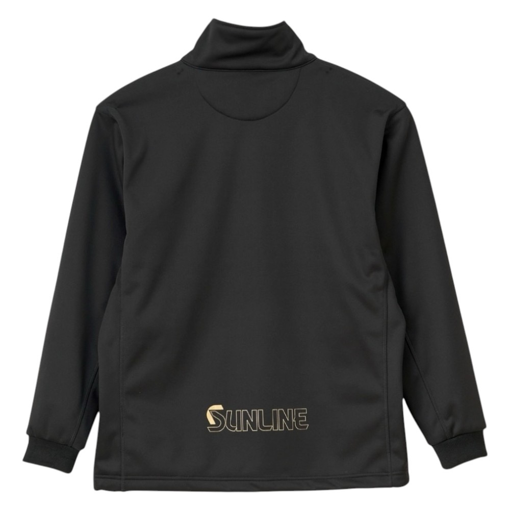 中壢鴻海釣具【SUNLINE】 SUW-02401 黑金色防風抓絨外套 (24年秋磯款)-細節圖3
