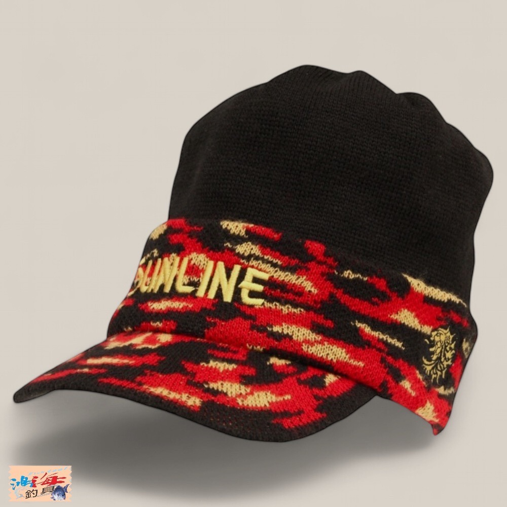 中壢鴻海釣具【SUNLINE】 CP-5161 刺繡針織帽 保暖帽 (24年秋磯款)-細節圖2