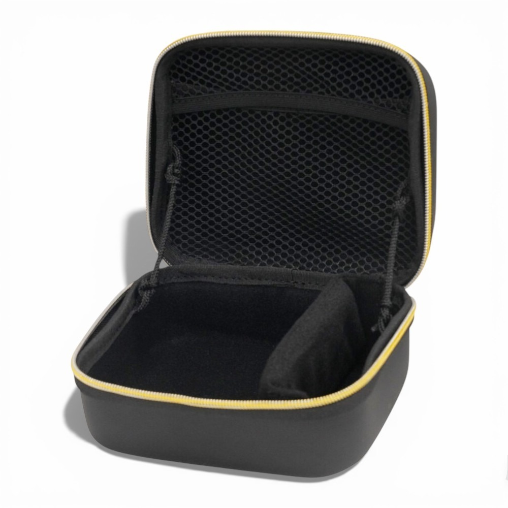 中壢紅海釣具【SUNLINE】 SFP-0721 黑色×金色 金獅LOGO 捲線器硬殼收納包 25年款-細節圖3