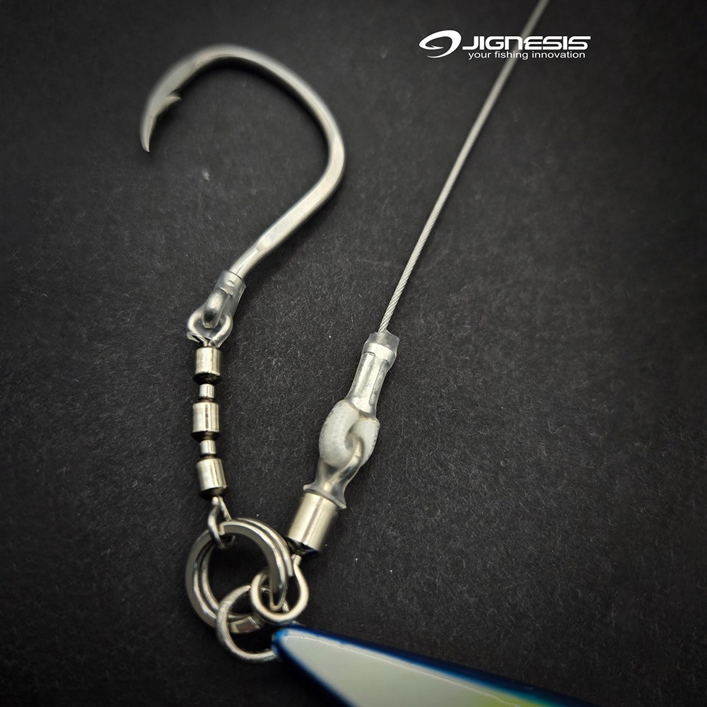 中壢鴻海釣具【JIGNESIS】XSJS CrushTeeth 鋼牙碎鐵板綁鉤 鋼絲防咬線-細節圖4