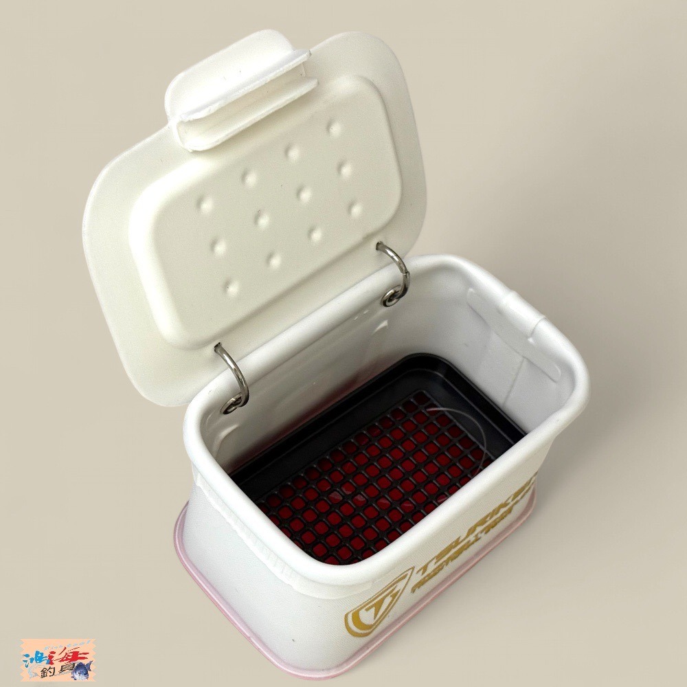 【中壢鴻海釣具】【TSURIKEN-釣研】TE221 白色南極蝦餌盒 南極蝦盒-細節圖5