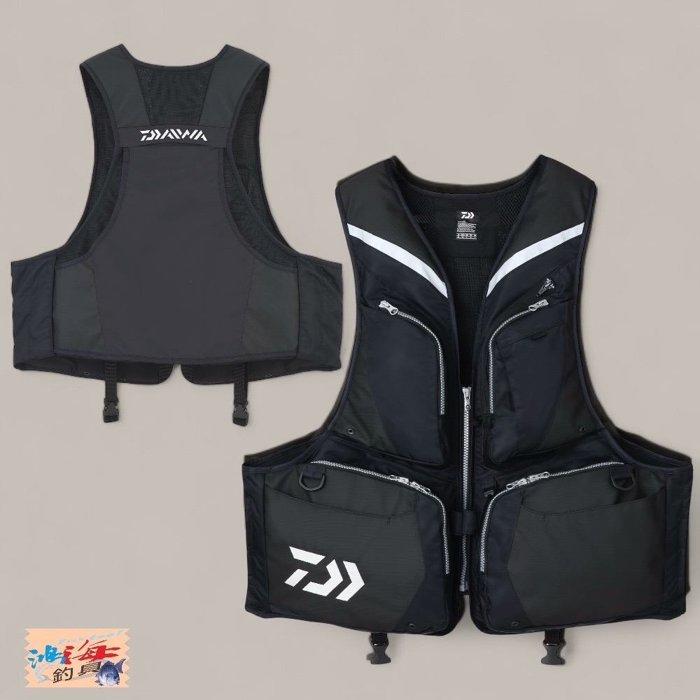 中壢鴻海釣具【DAIWA】DF-3324 黑色 藍色 紅色 救生衣(24年款)-規格圖9