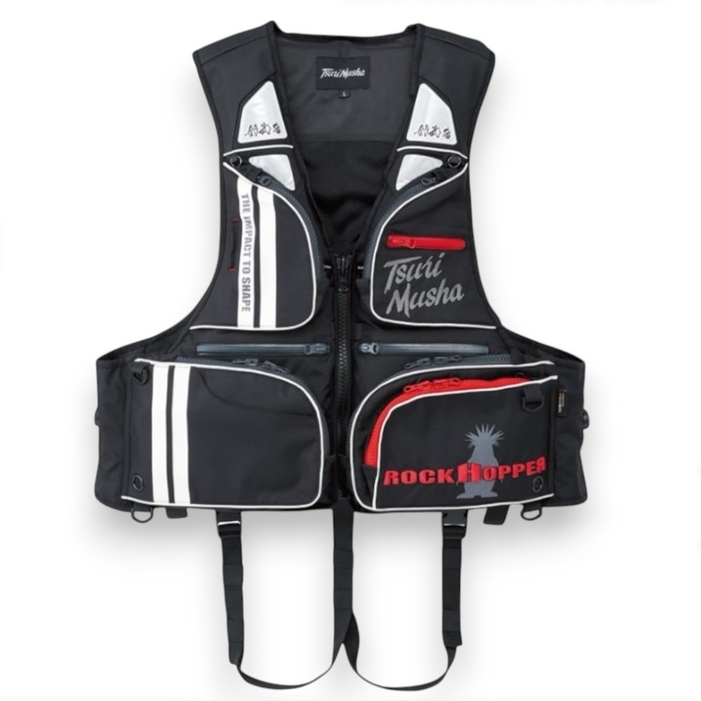 中壢鴻海釣具【TSuriMusha】 釣武者 Cordura 超耐磨 釣魚救生衣 背心 (24年款)-規格圖7