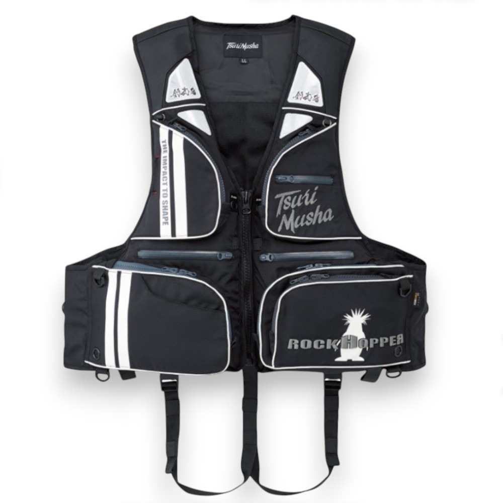 中壢鴻海釣具【TSuriMusha】 釣武者 Cordura 超耐磨 釣魚救生衣 背心 (24年款)-規格圖7