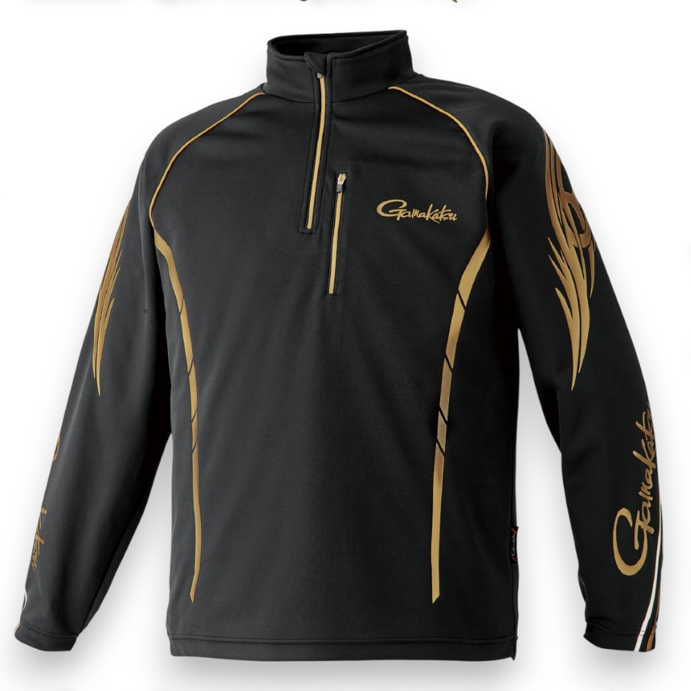 中壢鴻海釣具【gamakatsu】 GM-3766 2WAY 保暖半拉鍊長袖釣魚衫 (24年秋冬款)-細節圖4