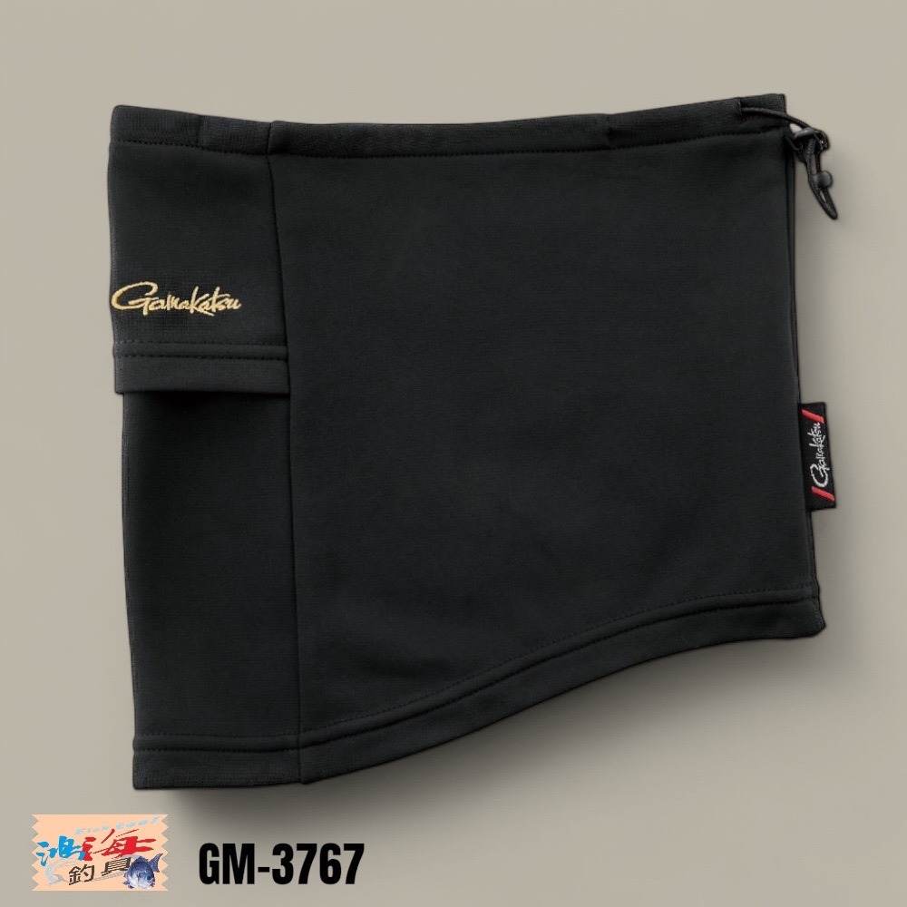 中壢鴻海釣具【gamakatsu】 GM-3767 黑色透氣保暖脖圍 F (24年秋冬款)-細節圖2