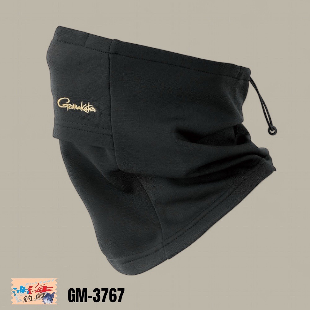 中壢鴻海釣具【gamakatsu】 GM-3767 黑色透氣保暖脖圍 F (24年秋冬款)-細節圖3