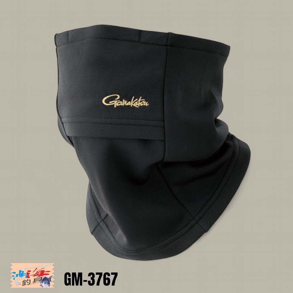 中壢鴻海釣具【gamakatsu】 GM-3767 黑色透氣保暖脖圍 F (24年秋冬款)-細節圖4