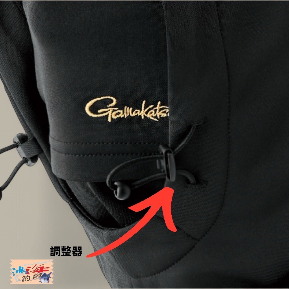 中壢鴻海釣具【gamakatsu】 GM-3768 黑色透氣連帽保暖脖圍 F (24年秋冬款)-細節圖5