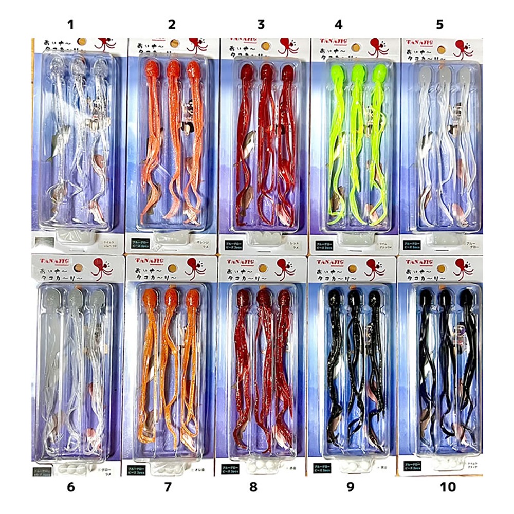 中壢鴻海釣具【TANAJIG】 日本 あいや〜タコカーリー 游動丸章魚假餌-細節圖2
