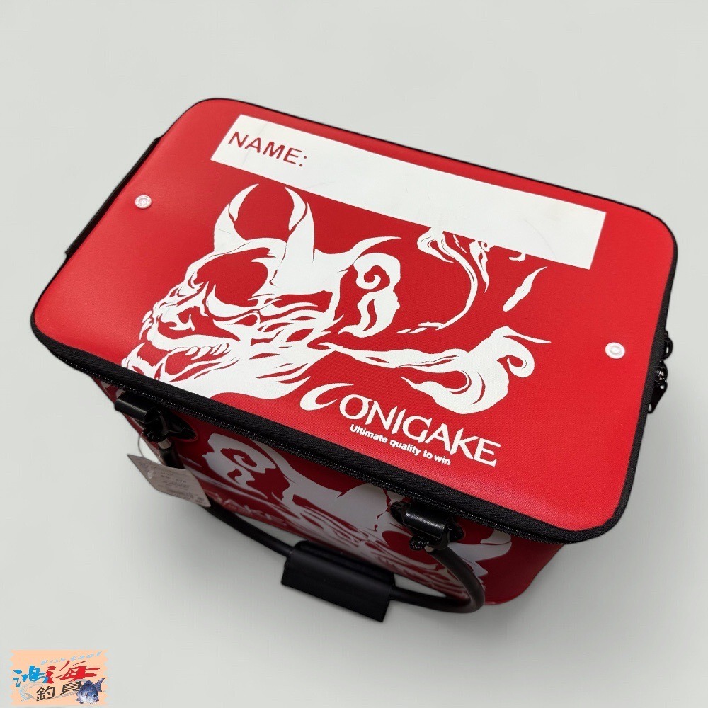 中壢鴻海釣具【ONIGAKE】YC121G 限量紅色誘餌桶#40CM-細節圖3