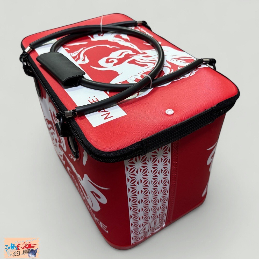 中壢鴻海釣具【ONIGAKE】YC121G 限量紅色誘餌桶#40CM-細節圖4