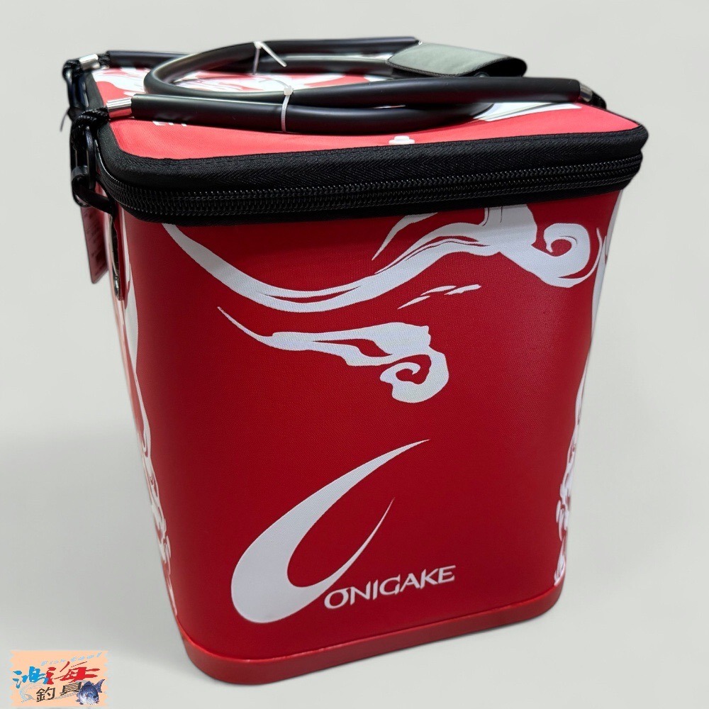 中壢鴻海釣具【ONIGAKE】YC121G 限量紅色誘餌桶#40CM-細節圖5