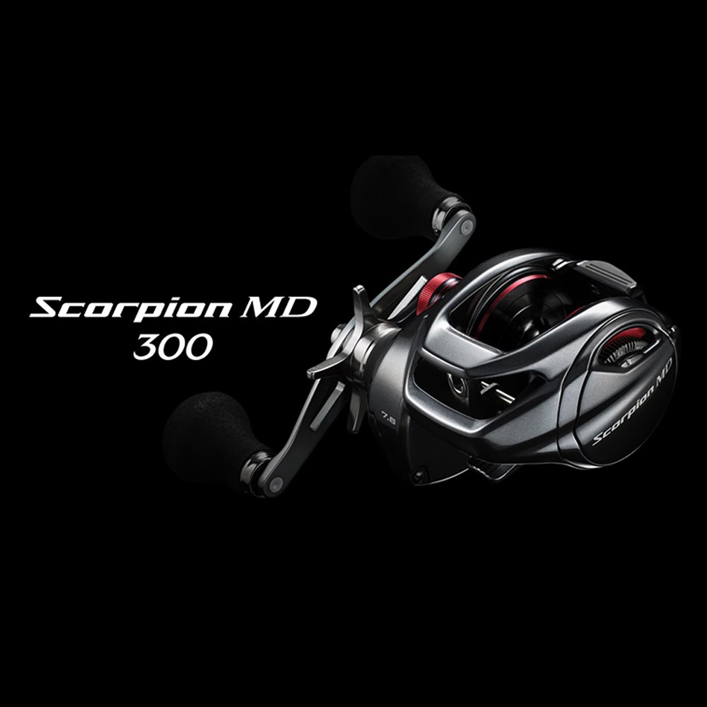中壢鴻海釣具【SHIMANO】紅蠍 SCORPION MD 300/301XG  兩軸式捲線器 (25年款)  大烏龜-細節圖9