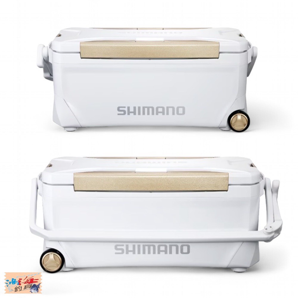 中壢鴻海釣具【SHIMANO】 NS-B35Y SPAZA PREMIUM 350 附滑輪 白色底六面真空冰箱-細節圖4