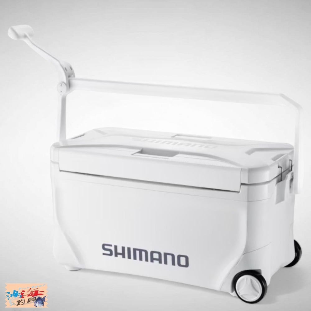 中壢鴻海釣具【SHIMANO】NS-D25Y SPAZA BASIS 250 附滑輪 白色底一面真空冰箱-細節圖2