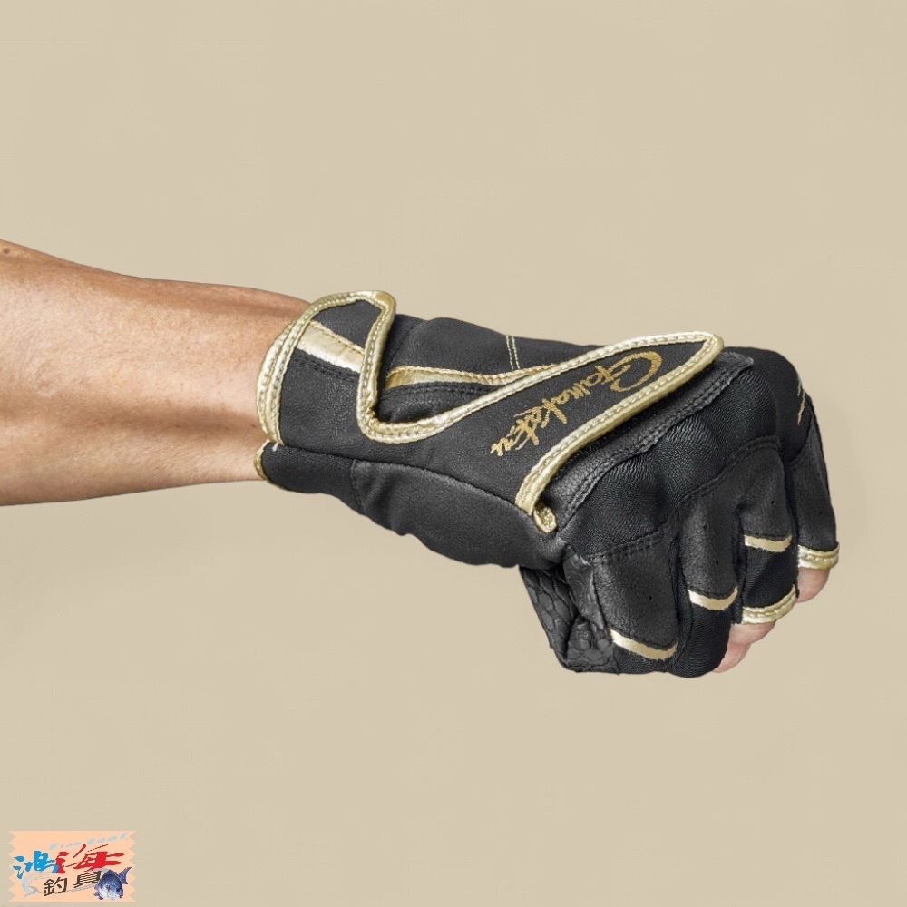 中壢鴻海釣具【gamakatsu】GM-7303 (3本切)  三指釣魚手套 (24秋冬款)-細節圖3