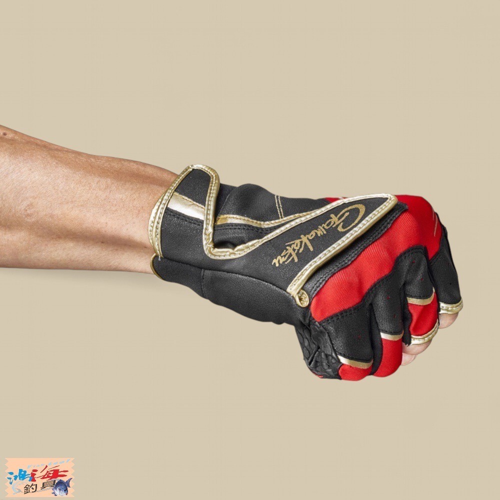 中壢鴻海釣具【gamakatsu】GM-7303 (3本切)  三指釣魚手套 (24秋冬款)-細節圖5