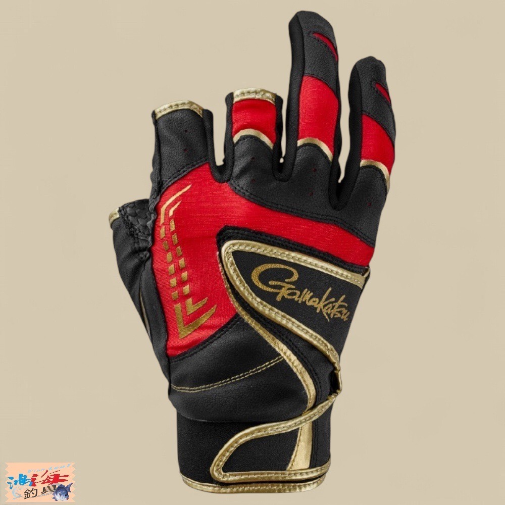 中壢鴻海釣具【gamakatsu】GM-7303 (3本切)  三指釣魚手套 (24秋冬款)-規格圖9