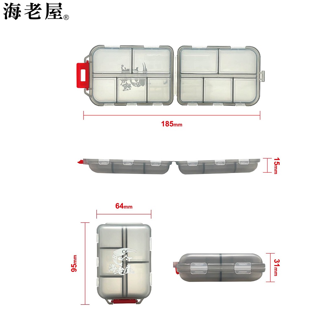 中壢鴻海釣具【TANAKA】TD-03 海老屋 5格零件盒-細節圖6