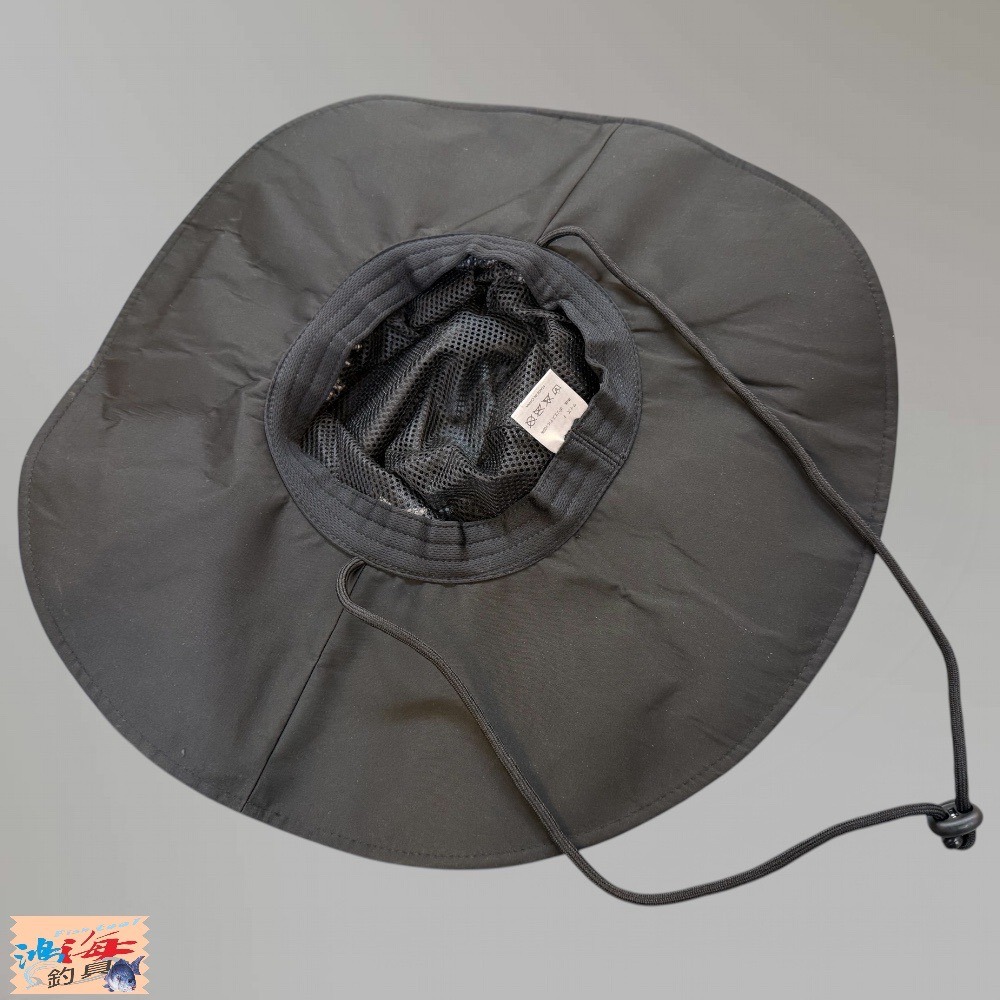 中壢鴻海釣具【TSuriMusha】釣武者 ノッポハット 黑色漁夫帽 遮陽帽-細節圖4