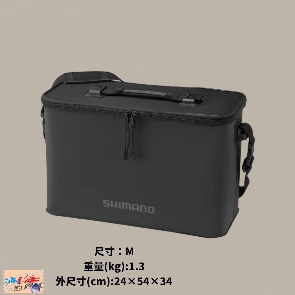 中壢鴻海釣具【SHIMANO】 BK-075X 黑色置物袋 (24秋磯款) 攜帶箱 置物箱-細節圖2