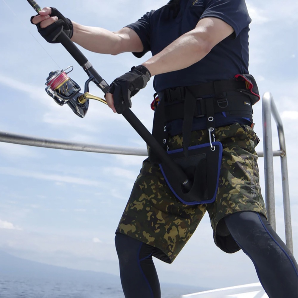 中壢鴻海釣具【Belmont】ML-087-藍色 ML-088-軍綠色  船釣 岸拋 大老二護檔 戰鬥鎧甲-細節圖7