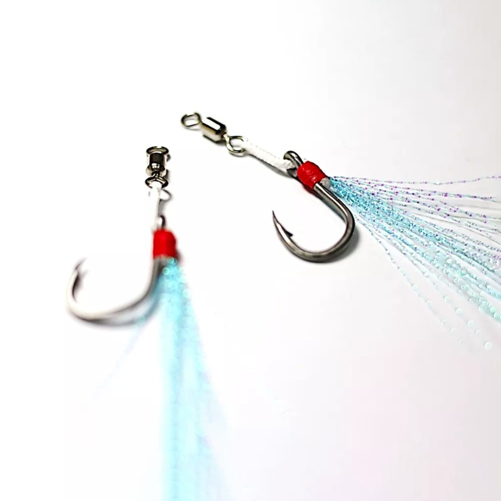 中壢鴻海釣具【鬼刃】SKH-0679岸拋鐵板單鈎組 (SHORE JIGGING) DKH-0679岸拋鐵板雙鈎組-細節圖4