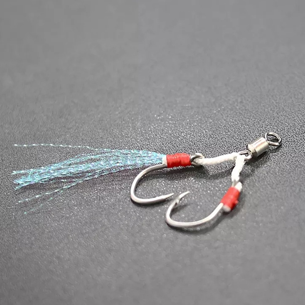 中壢鴻海釣具【鬼刃】SKH-0679岸拋鐵板單鈎組 (SHORE JIGGING) DKH-0679岸拋鐵板雙鈎組-細節圖6