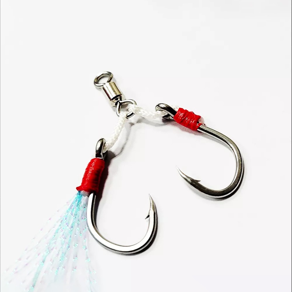 中壢鴻海釣具【鬼刃】SKH-0679岸拋鐵板單鈎組 (SHORE JIGGING) DKH-0679岸拋鐵板雙鈎組-細節圖7