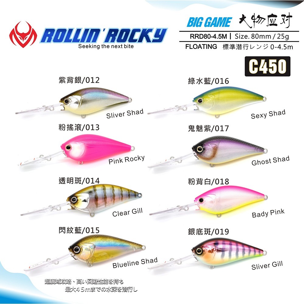 中壢鴻海釣具【Mustad】RRD80 搖滾洛基 80mm 路亞硬餌 米諾 長舌版-細節圖3