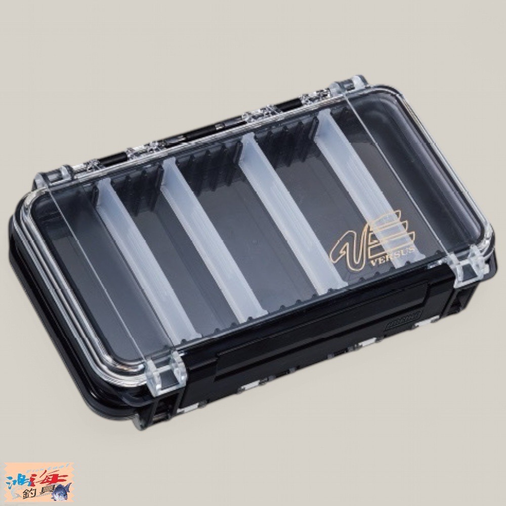 中壢鴻海釣具【MEIHO】 明邦 VS-450WG 透明黑雙面防水零件盒-細節圖2
