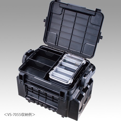 中壢鴻海釣具【MEIHO】 明邦 VS-450WG 透明黑雙面防水零件盒-細節圖6