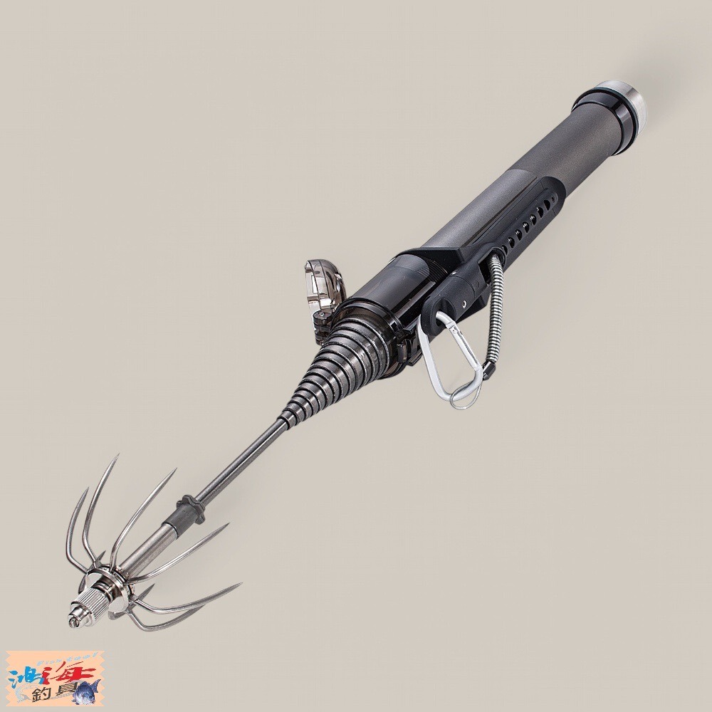 中壢鴻海釣具【DAIICHISEIKO】 第一精工 Auto King Gaff 黑色軟塔鉤 300 磯玉柄搭鉤-細節圖2