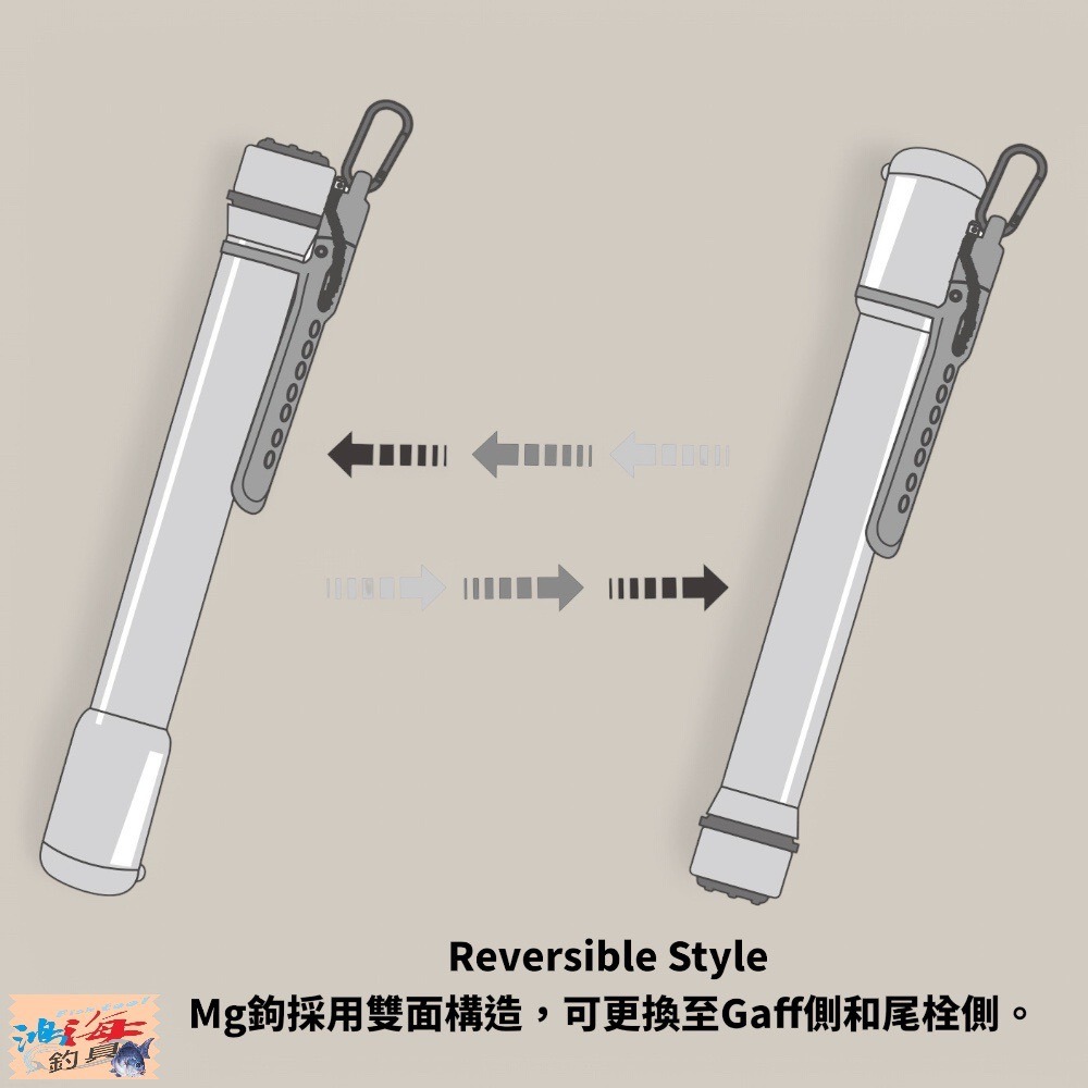 中壢鴻海釣具【DAIICHISEIKO】 第一精工 Auto King Gaff 黑色軟塔鉤 300 磯玉柄搭鉤-細節圖8