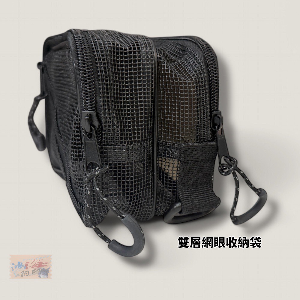 中壢鴻海釣具【WEFOX】網眼收納袋 網眼雙層收納袋 阿波袋 置物袋-細節圖9
