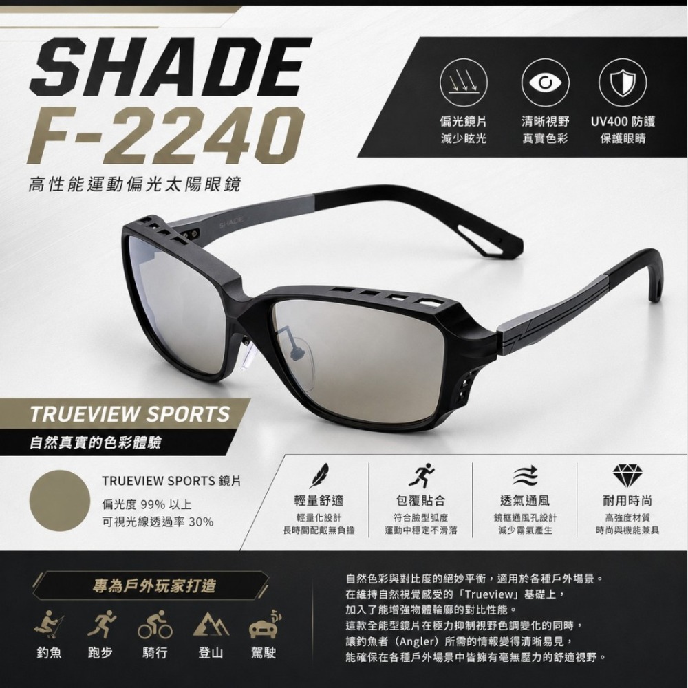 中壢鴻海釣具【Zeque by ZEAL OPTICS】 SHADE 系列 偏光鏡 釣魚用造型眼鏡 (25年新款)-規格圖7