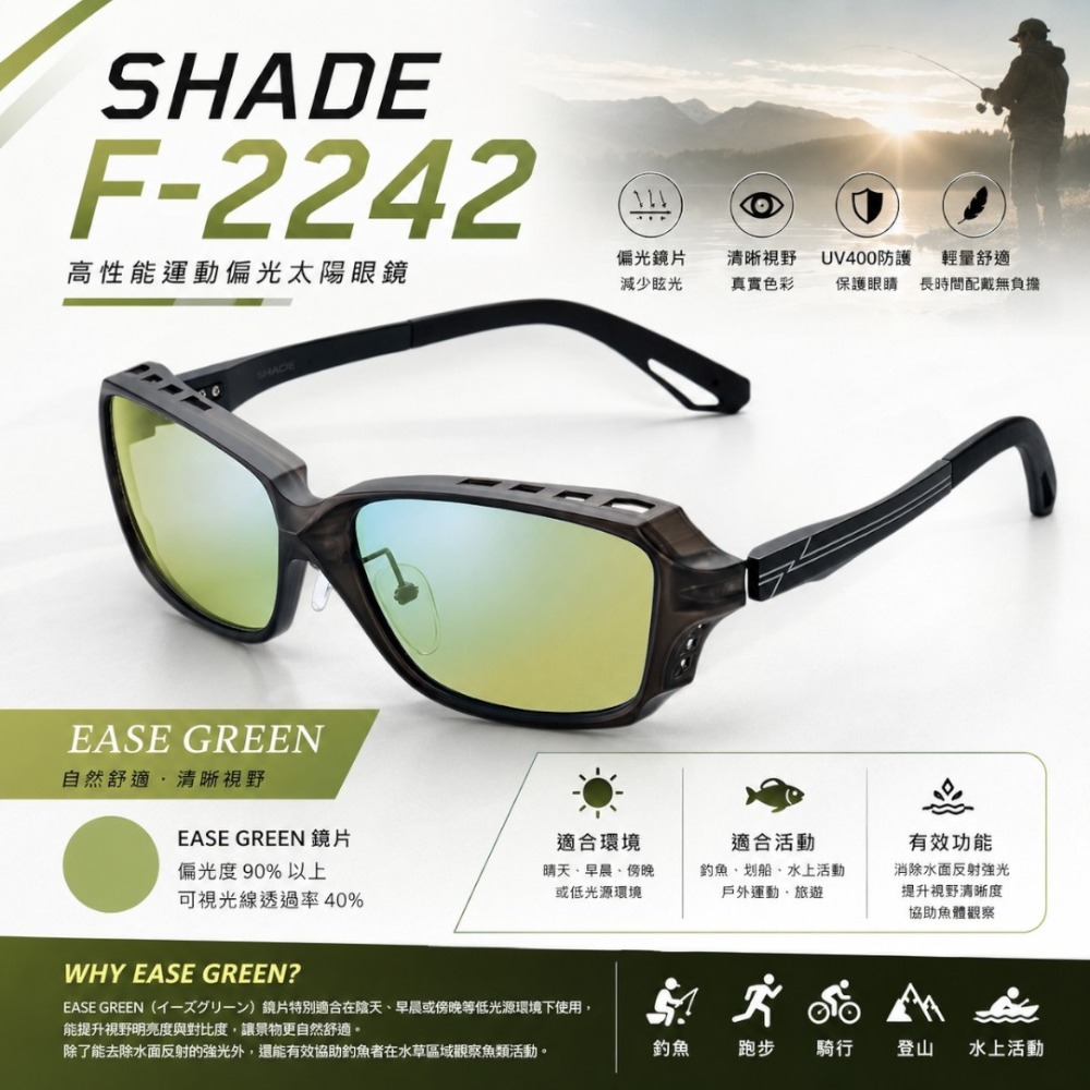 中壢鴻海釣具【Zeque by ZEAL OPTICS】 SHADE 系列 偏光鏡 釣魚用造型眼鏡 (25年新款)-規格圖7