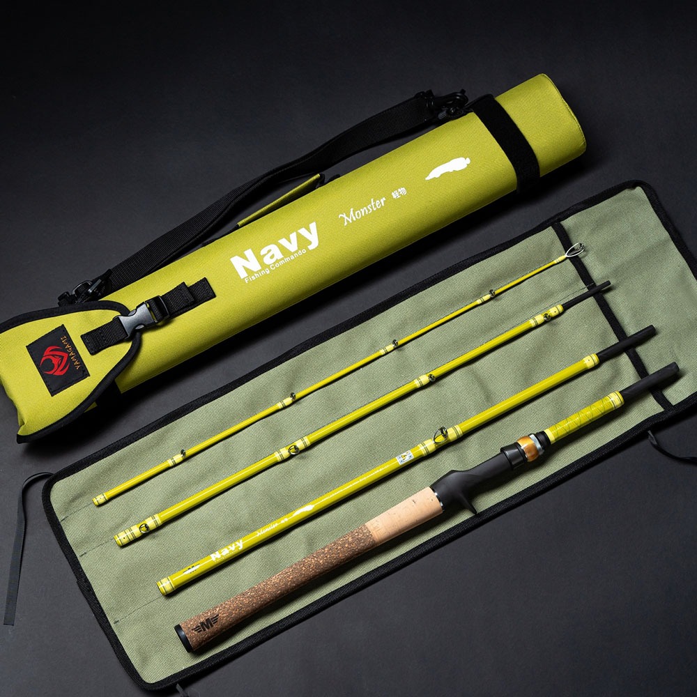 中壢鴻海釣具【Mustad】M Style NAVY NMC-654MH 四節式旅竿 怪物竿-細節圖2