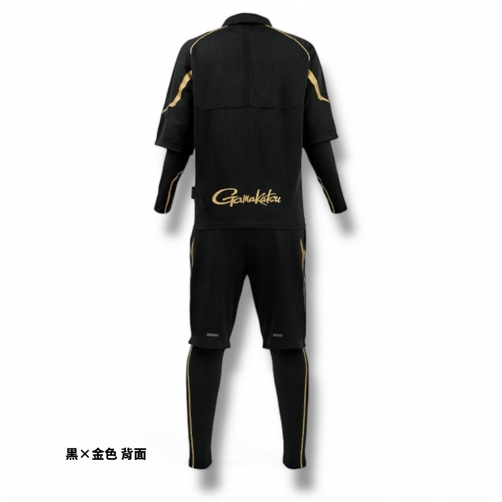 中壢鴻海釣具【gamakatsu】GM-3779 吸水速乾 彈性短袖+短褲套裝(袖套+腿套) (25年款) GM3779-細節圖2