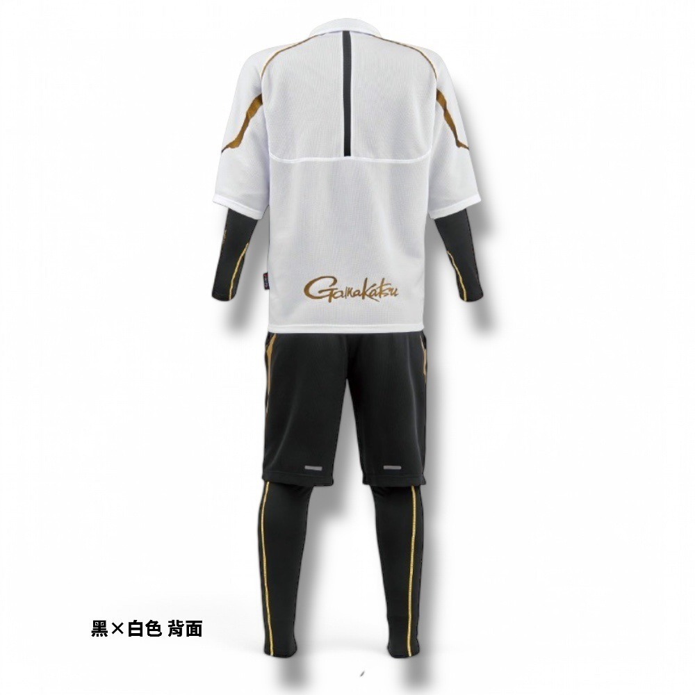 中壢鴻海釣具【gamakatsu】GM-3779 吸水速乾 彈性短袖+短褲套裝(袖套+腿套) (25年款) GM3779-細節圖4