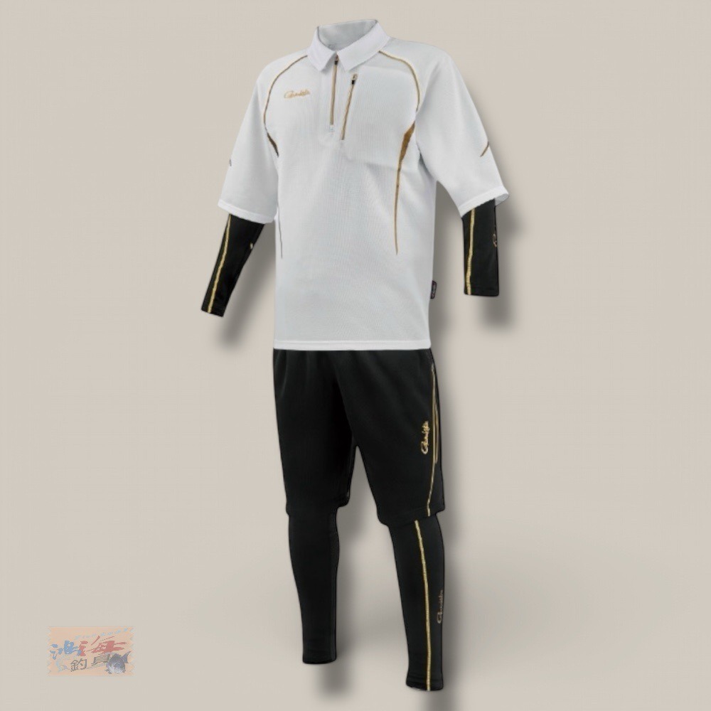 中壢鴻海釣具【gamakatsu】GM-3779 吸水速乾 彈性短袖+短褲套裝(袖套+腿套) (25年款) GM3779-規格圖11